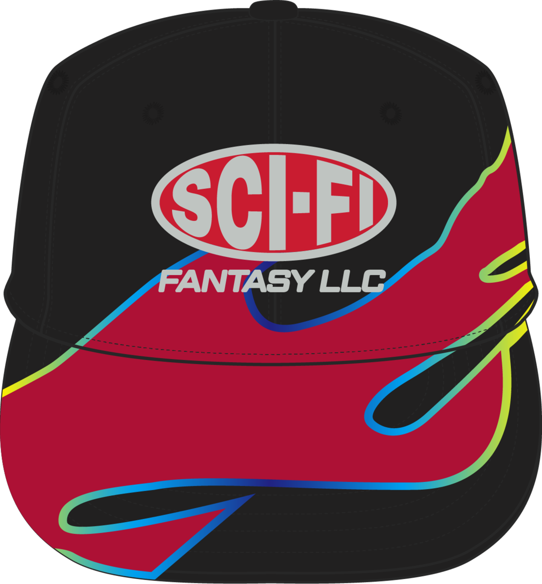 SCI-FI FANTASY - Flame LLC Cap Black