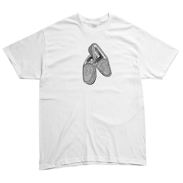 SHAKE JUNT - Slippers Tee White