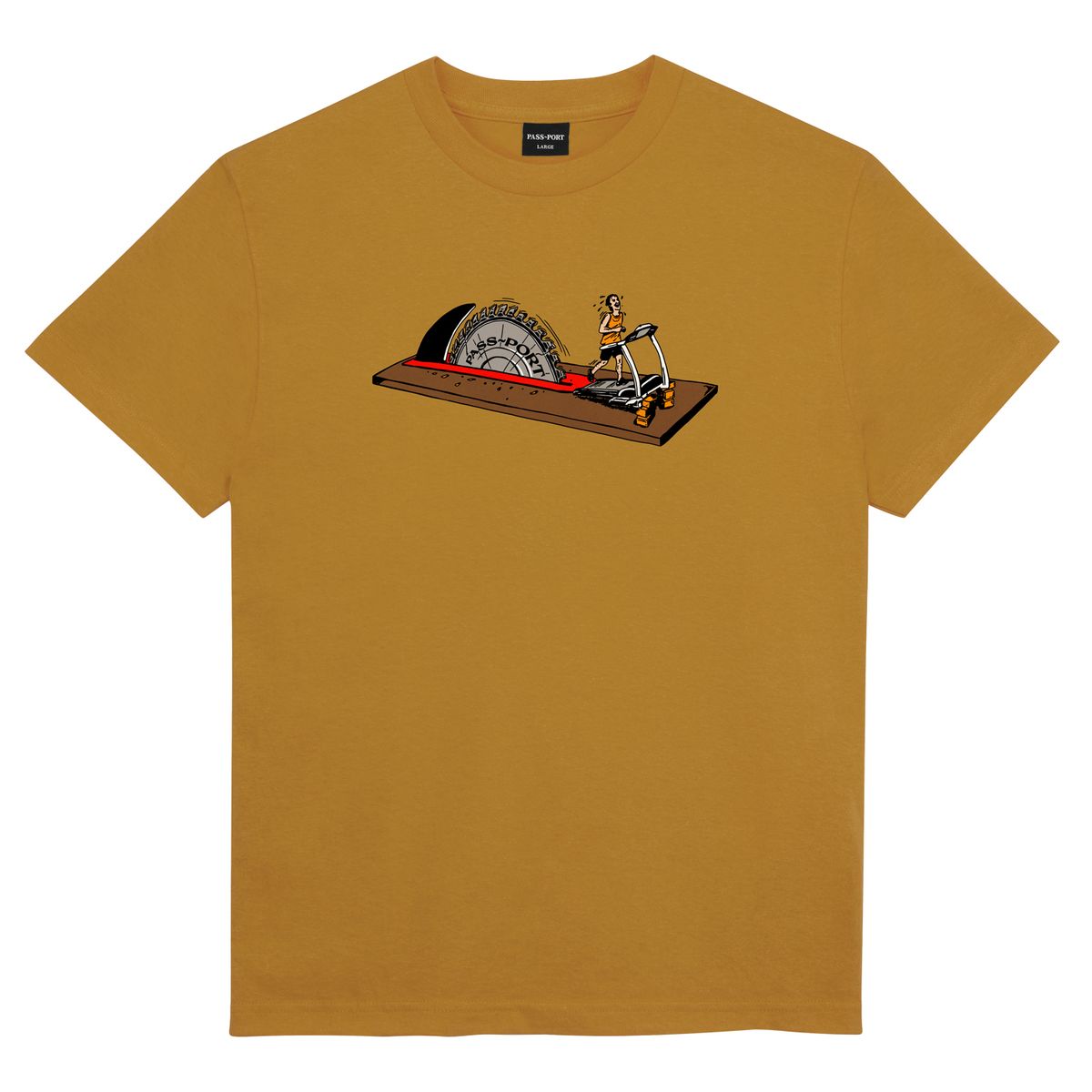 PASS~PORT - Keep Running Tee Mustard