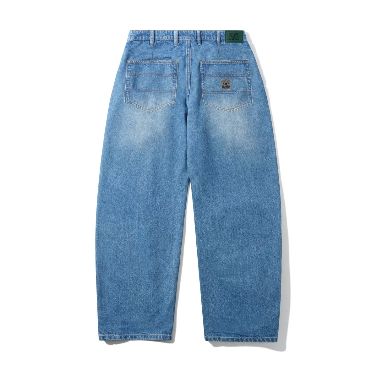 BUTTER GOODS - Wide Cut Denim Jeans Worn Indigo