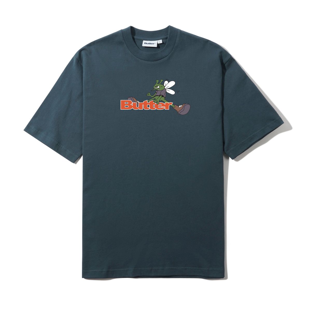 BUTTER GOODS - Skeeter Logo Tee Steel Blue