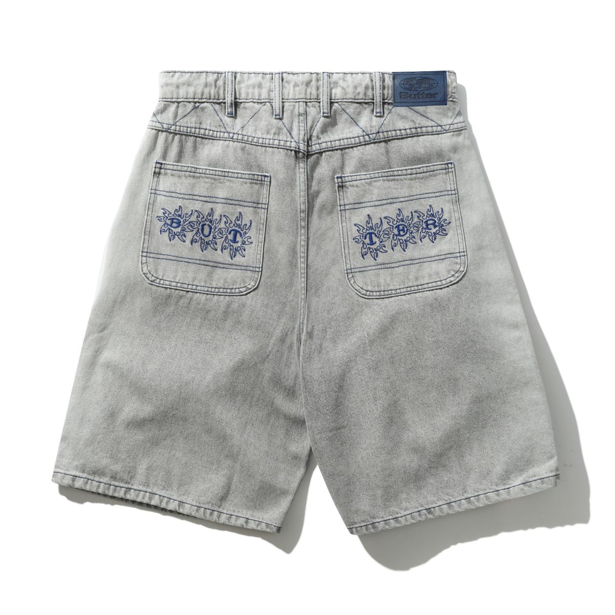 BUTTER GOODS - Bronco Denim Shorts Washed Grey