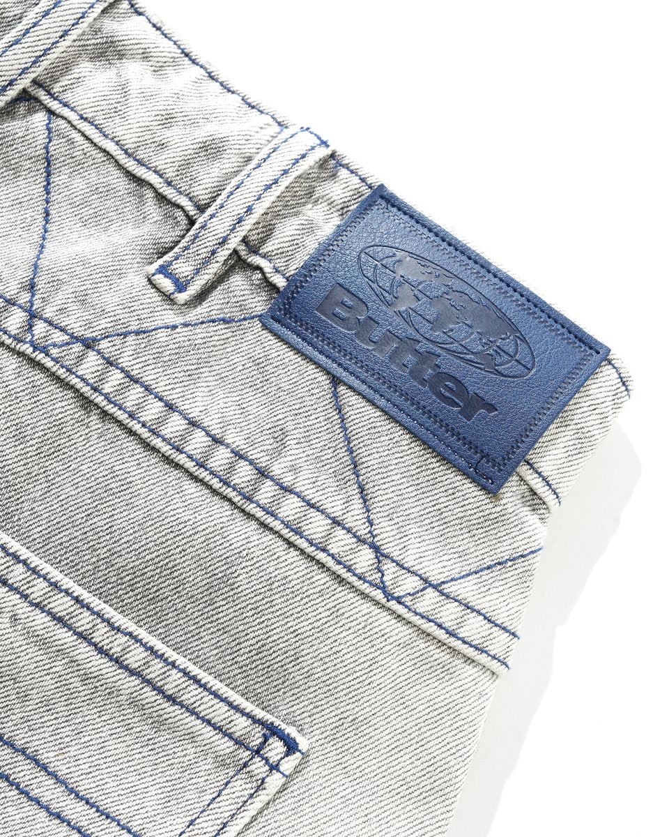 BUTTER GOODS - Bronco Denim Shorts Washed Grey
