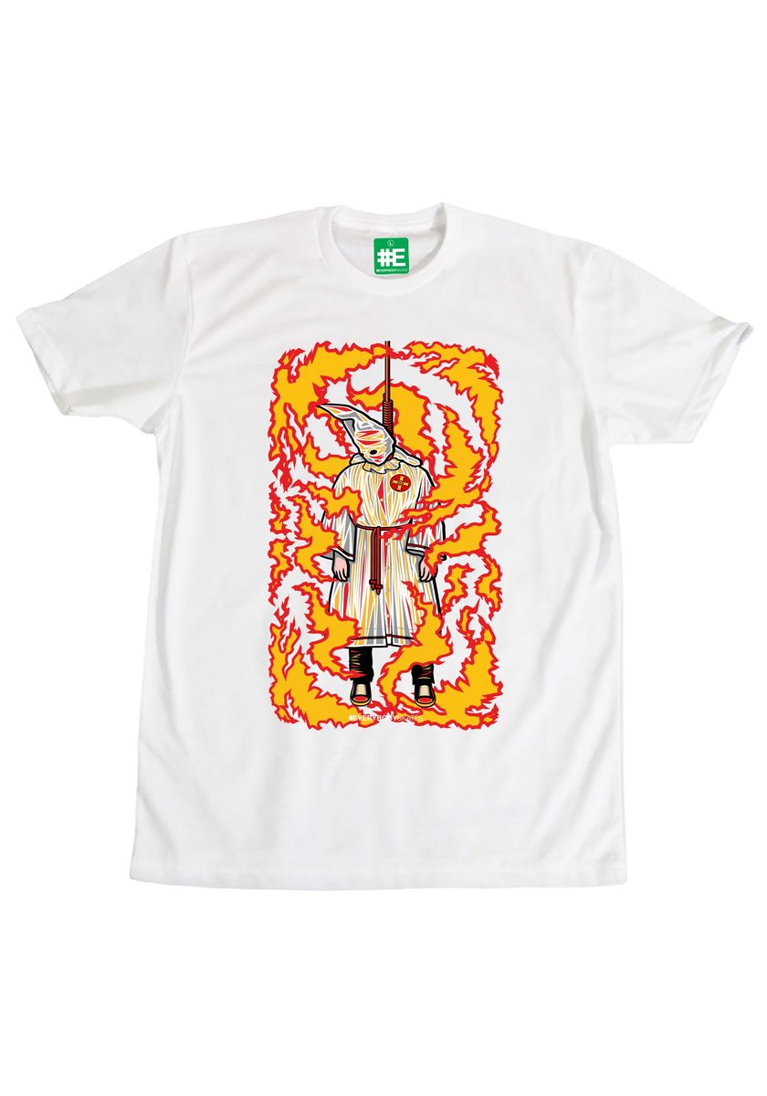 EVERYBODY SKATES - Burning Klansman Tee White