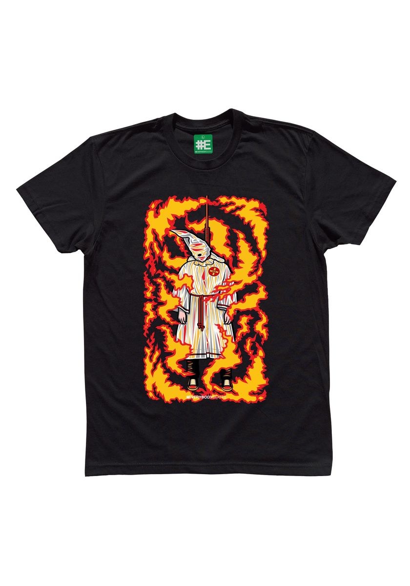 EVERYBODY SKATES - Burning Klansman Tee Black