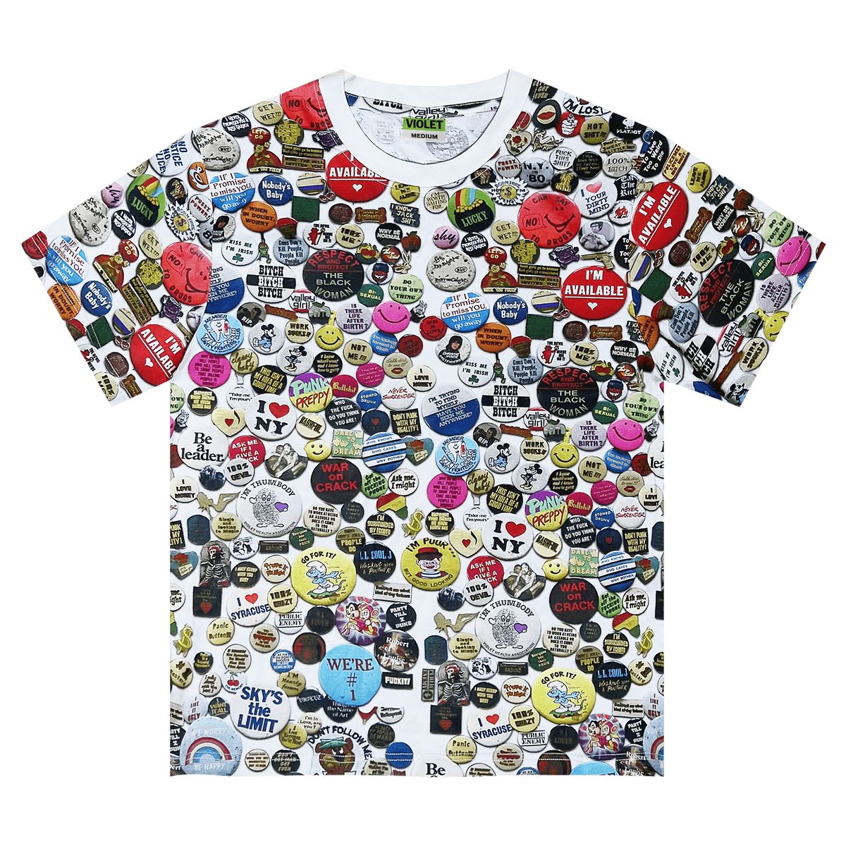 VIOLET - Pins Tee White