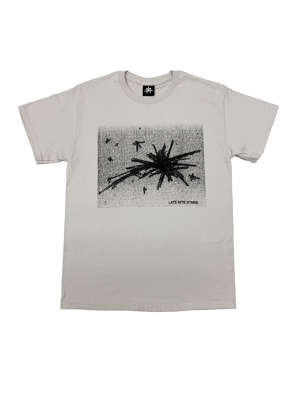 LATE NITE STARS - Starburst Tee Light Grey