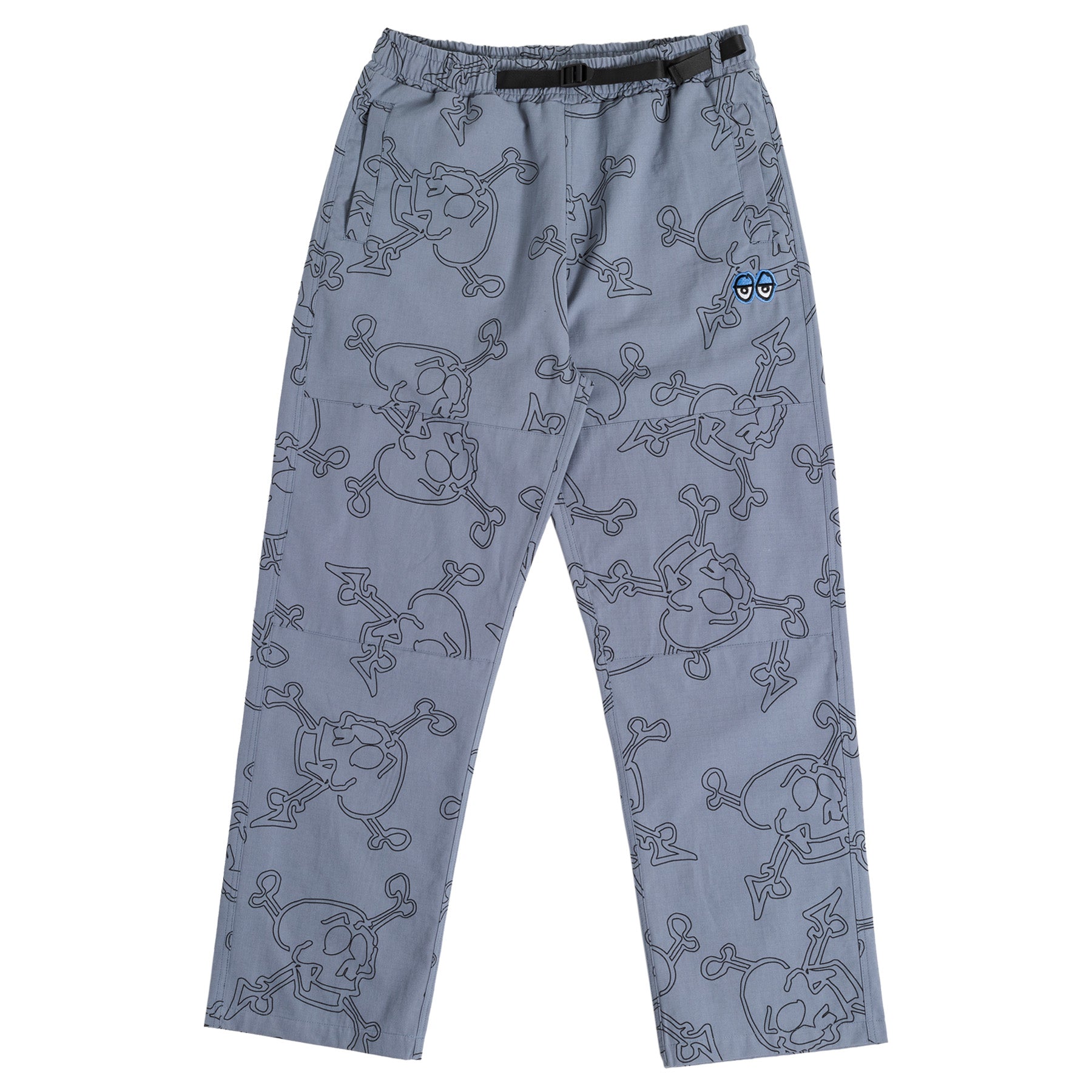 KROOKED - Style Eyes Ripstop Double Knee Pants Grey