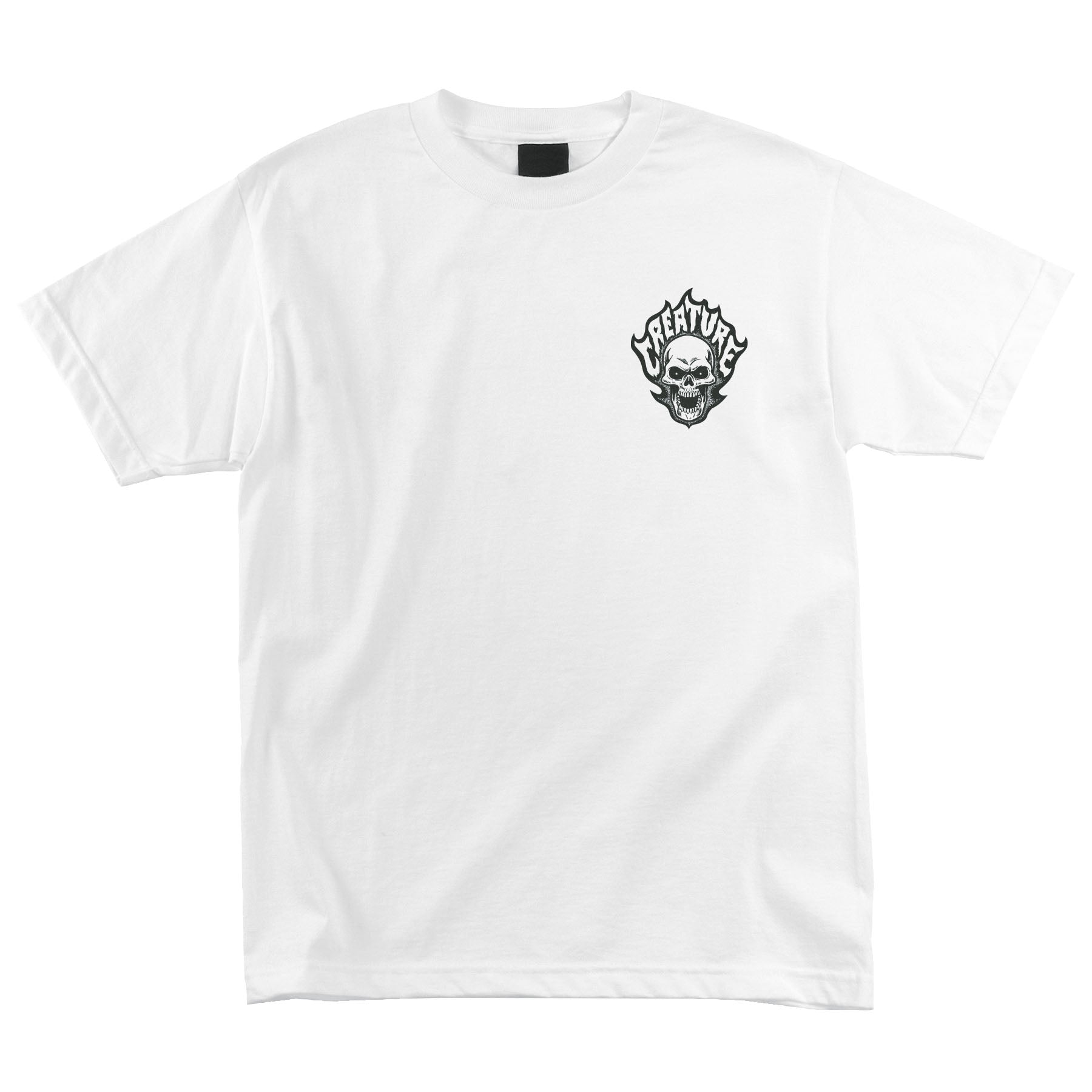 CREATURE - Bonehead Flame Tee White