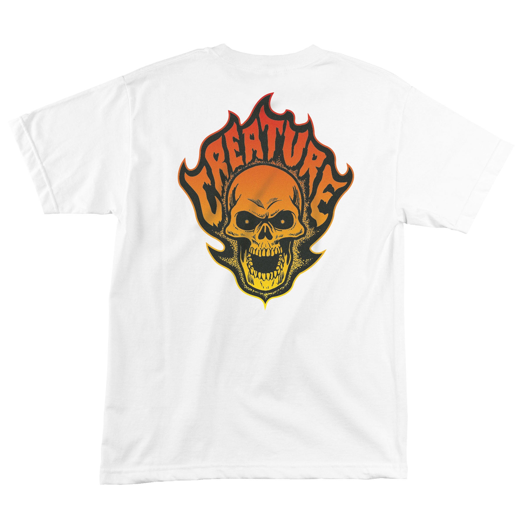 CREATURE - Bonehead Flame Tee White