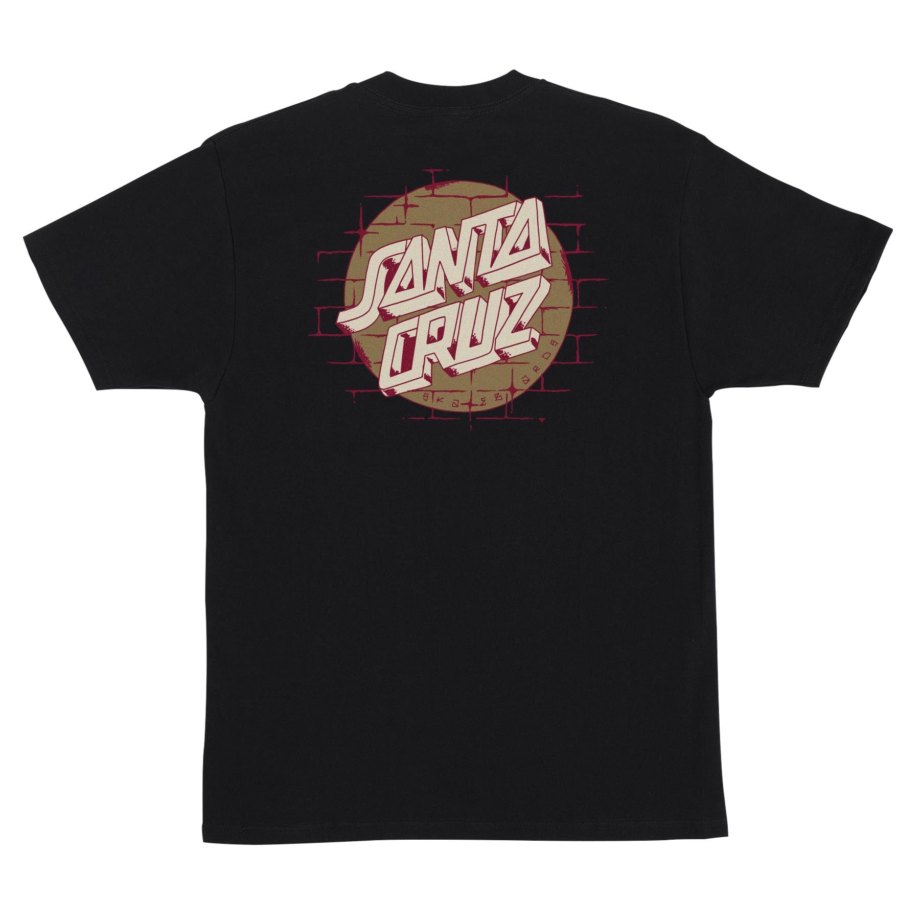 SANTA CRUZ - Scrawl Brick Dot Tee Black