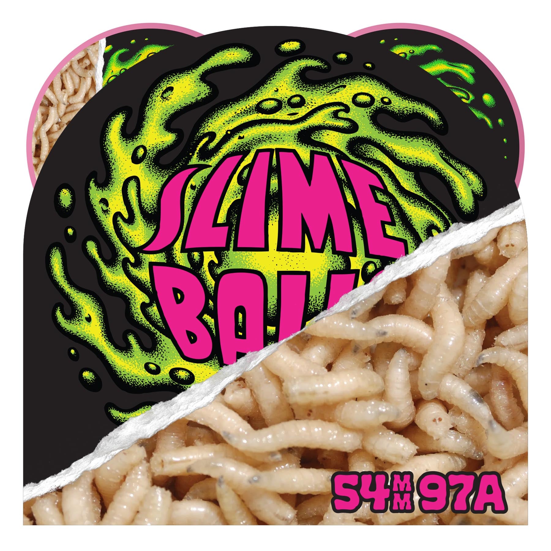 SLIME BALLS - 54mm Tear Away Maggots Neon Pink 97a
