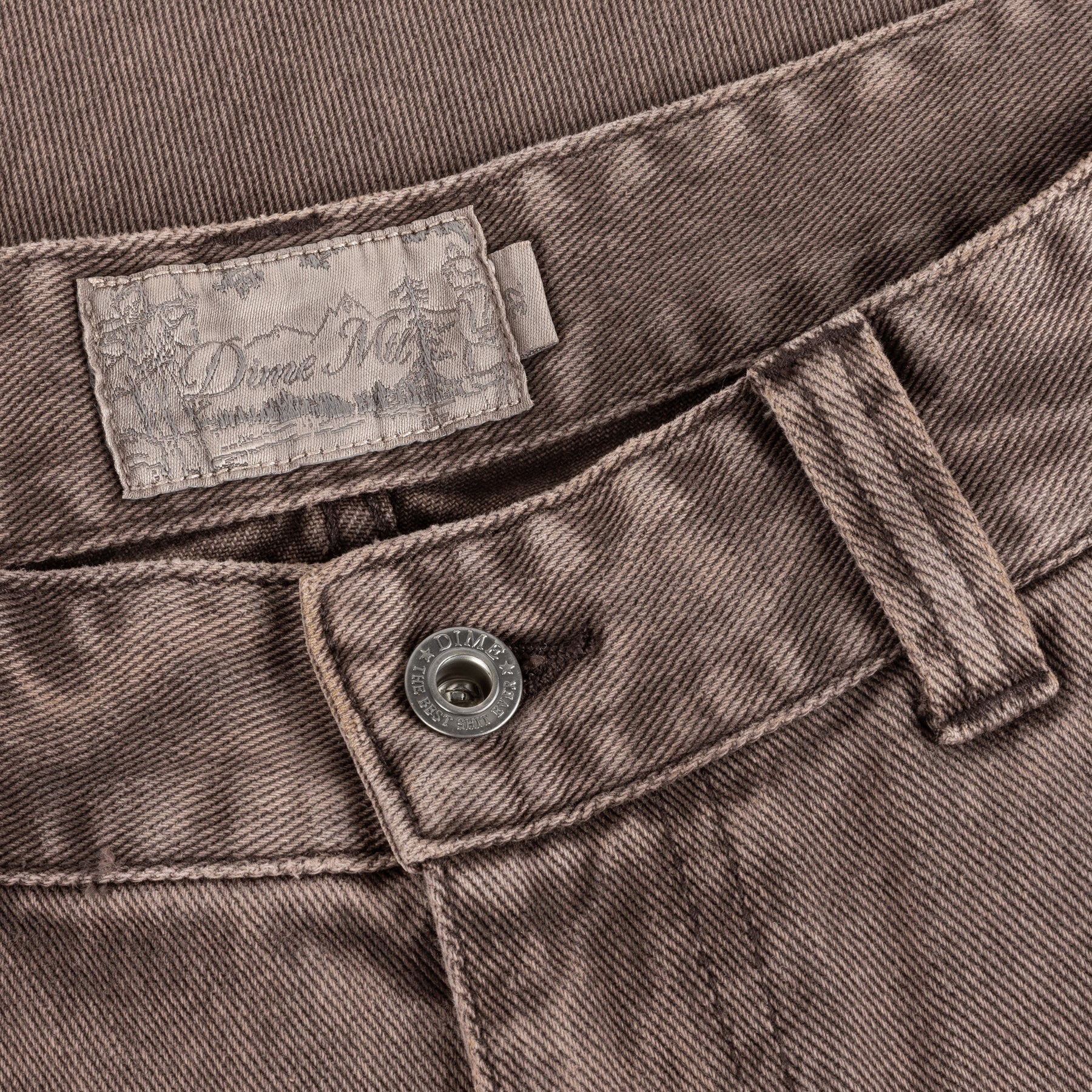 DIME - Straight Denim Pants Brown Washed