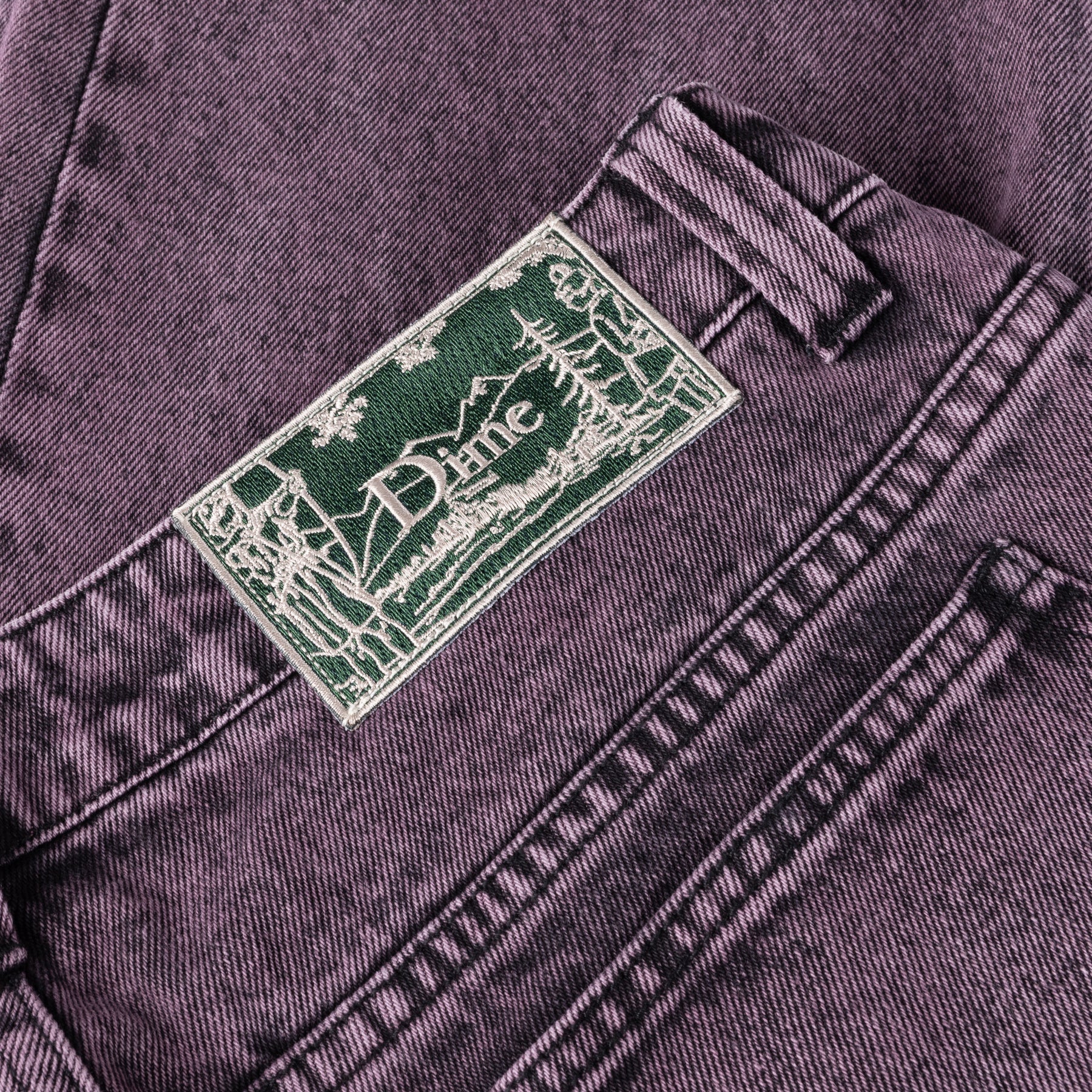 DIME - Classic Relaxed Denim Pants Overdyed Plum