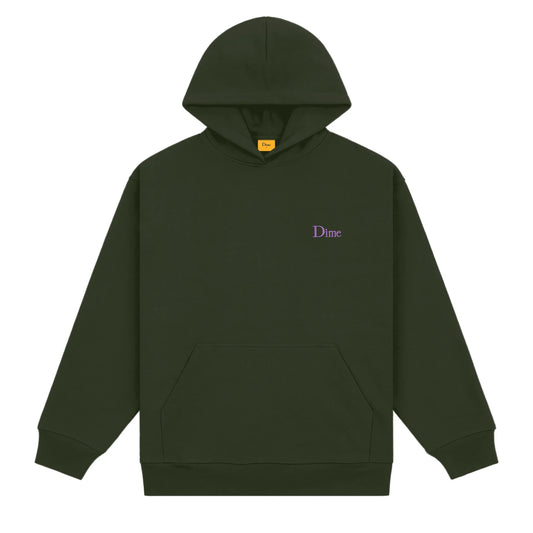 DIME - Classic Small Logo Hoodie Forest Green