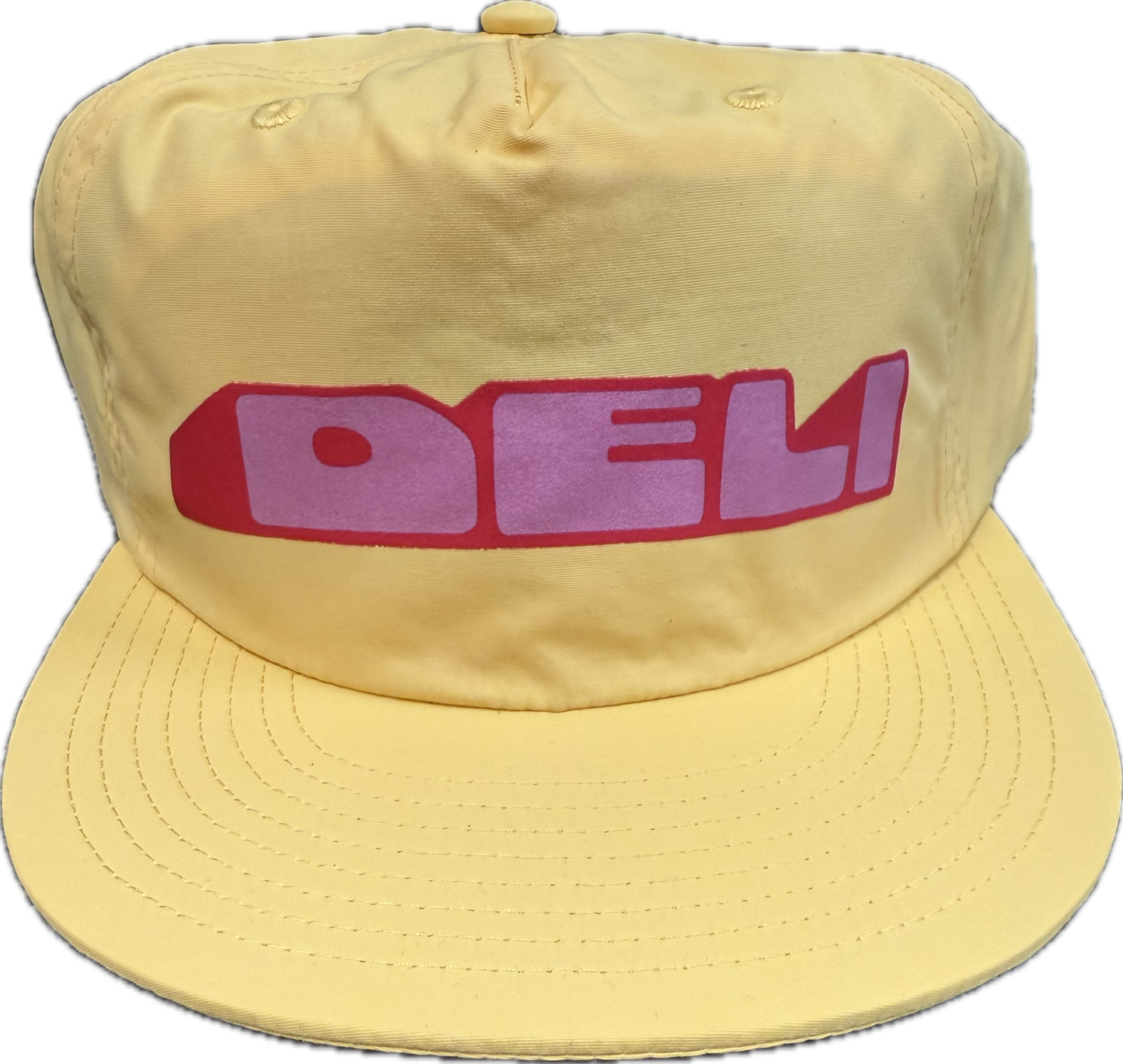 DELI - Mound Nylon Snapback Hat Butter w/ Pink
