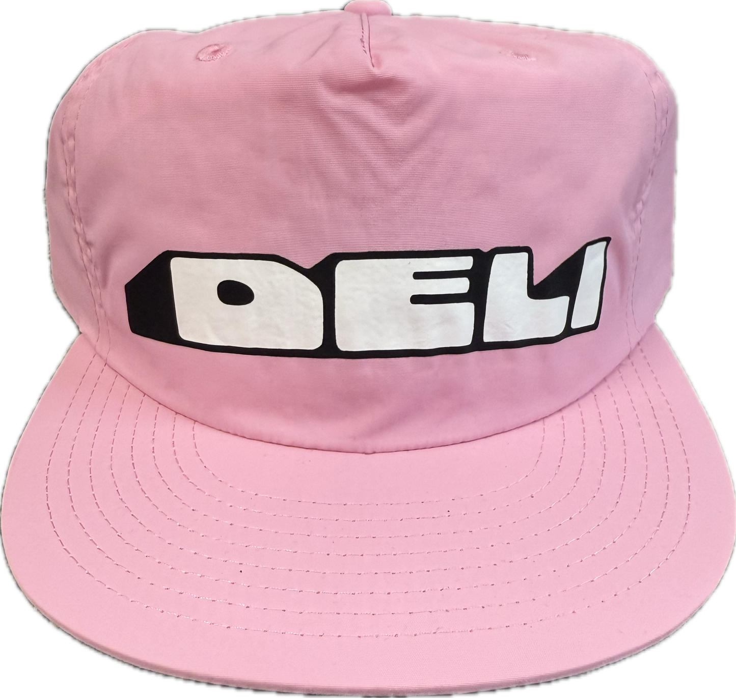 DELI - Mound Nylon Snapback Hat Pink w/ Black & White