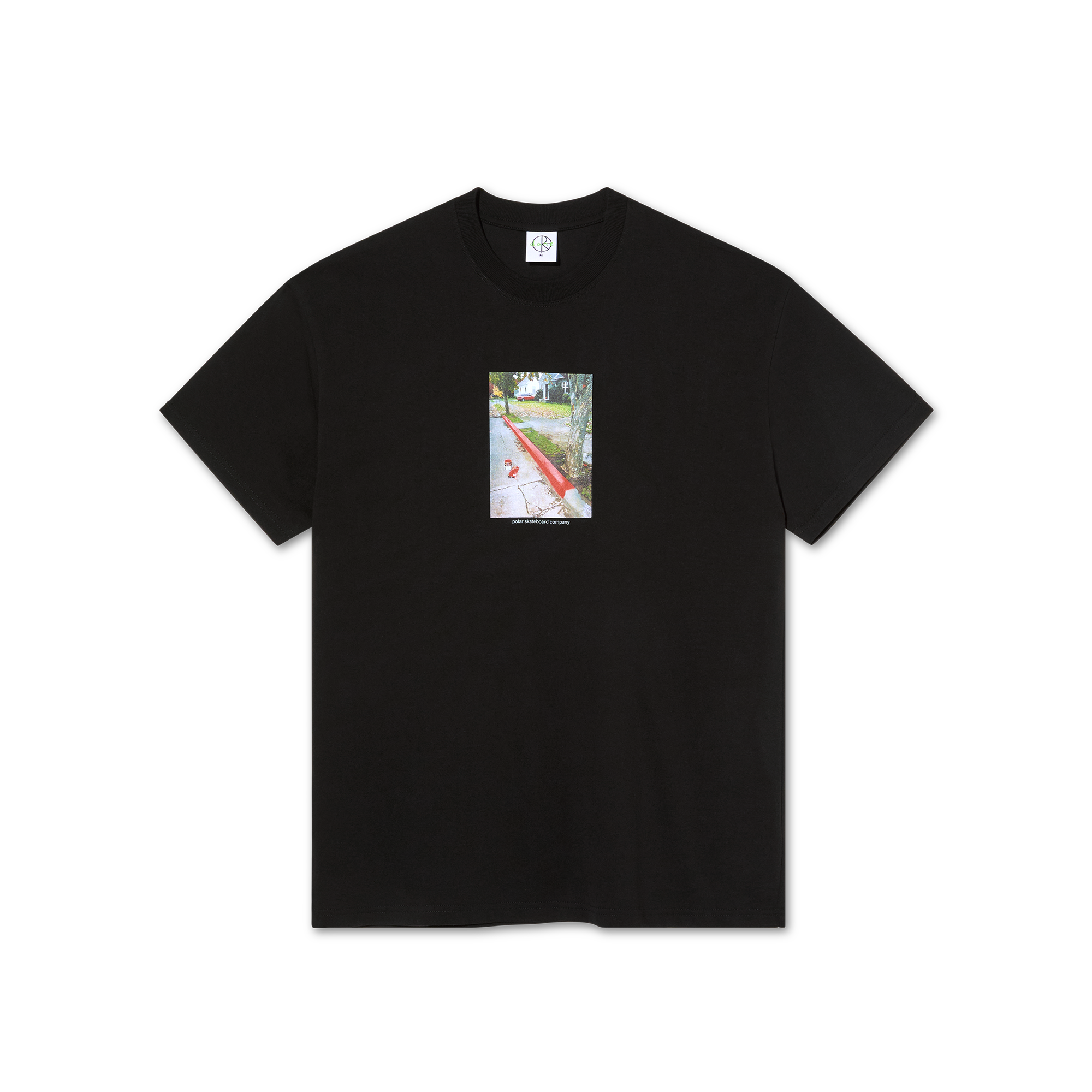 POLAR SKATE CO. - Red Curb Tee Black