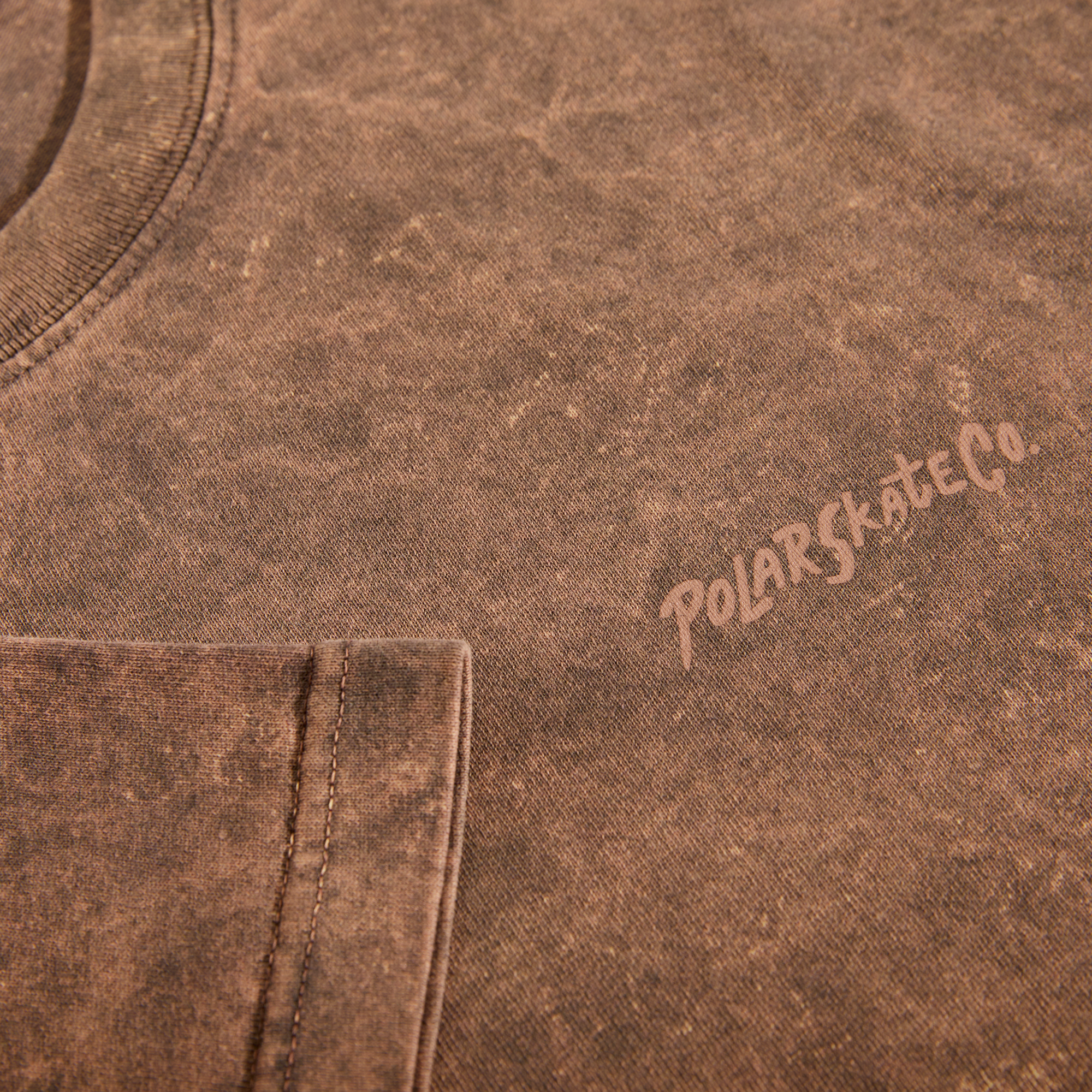 POLAR SKATE CO. - Surf Logo Tee Acid Brown