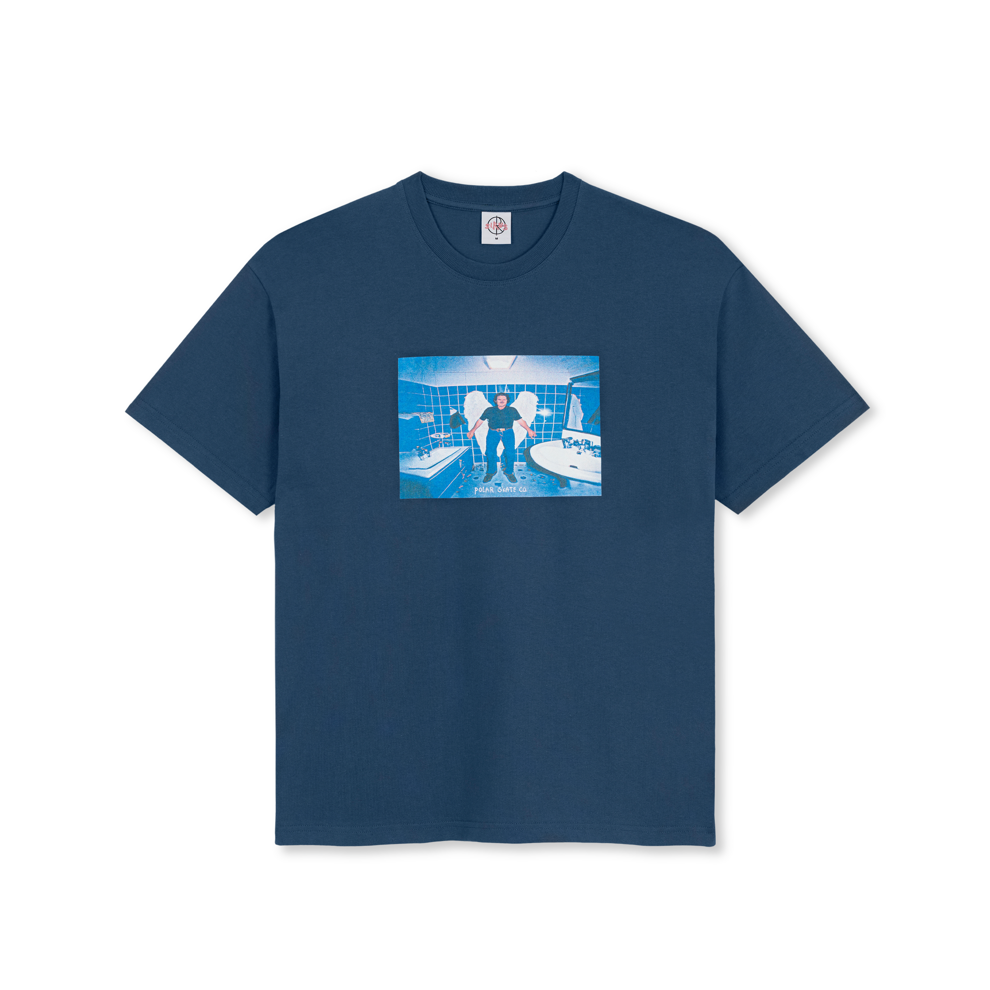 POLAR SKATE CO. - Angel Man Tee Grey Blue