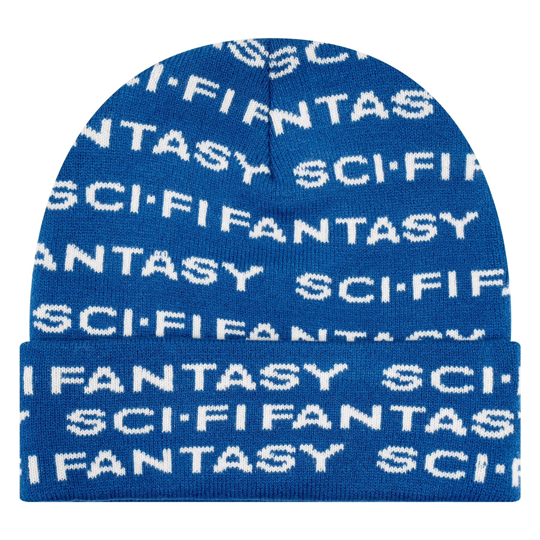 SCI-FI FANTASY - Repeat Logo Beanie Blue – Deli Skate Supply