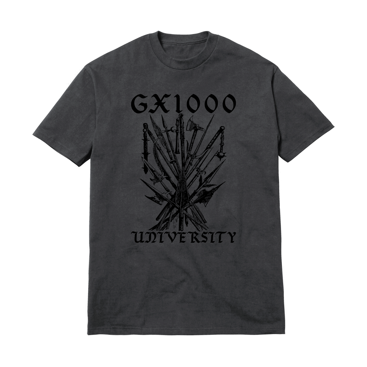 GX1000 - University Tee Charcoal