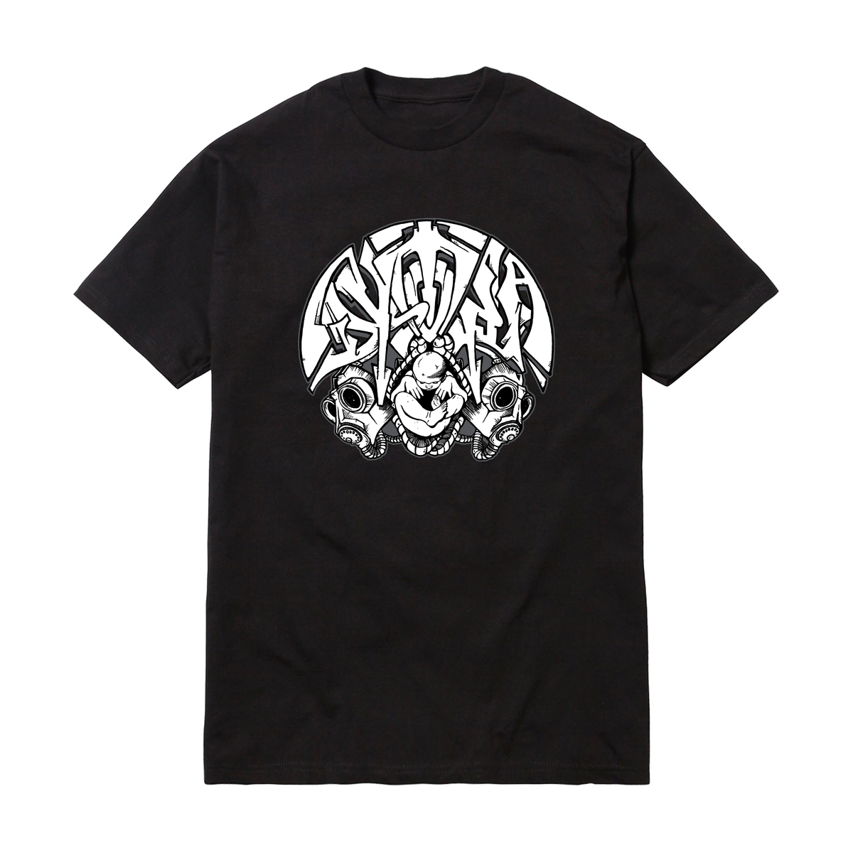 GX1000 - Dystopia Gas Mask Tee Black