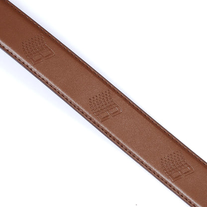 BRONZE56K - Logo Leather Belt Brown