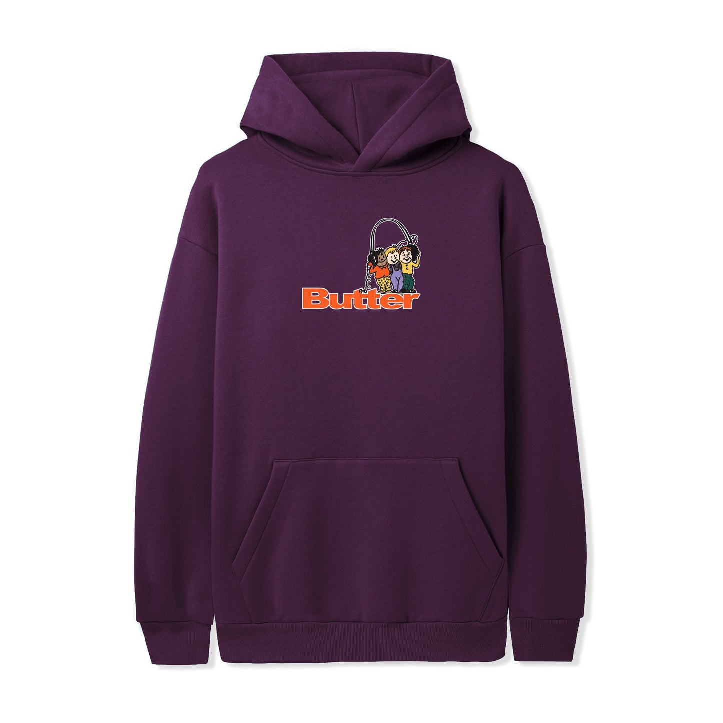 BUTTER GOODS - Headphones Logo Pullover Hoodie Eggplant