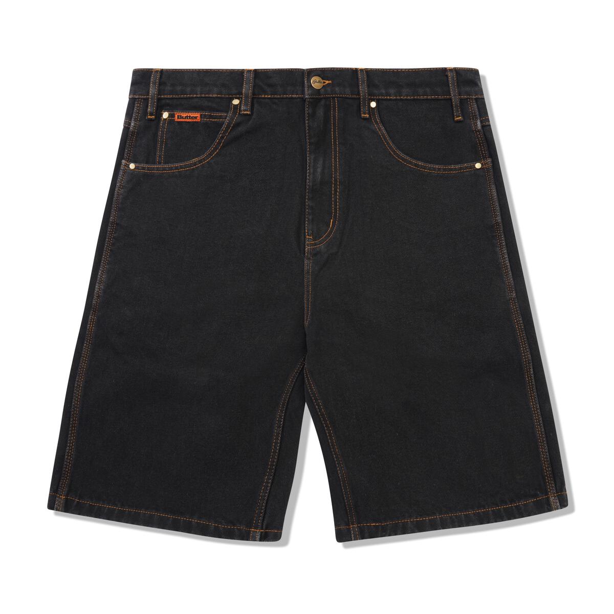 BUTTER GOODS - Baggy Denim Shorts Washed Black