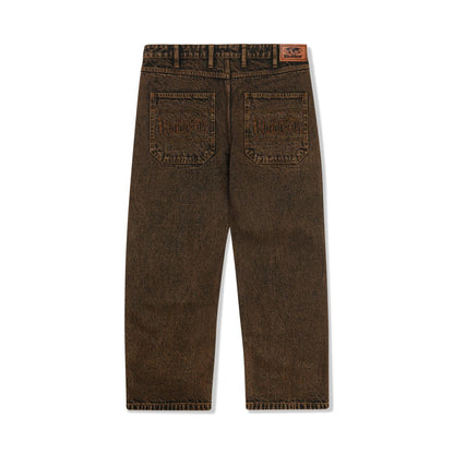 BUTTER GOODS - Breakdown Relaxed Jeans Acid Wash Brown