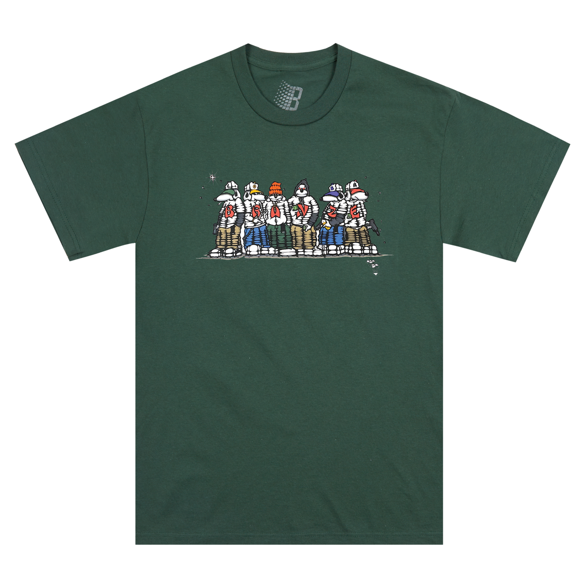 BRONZE56K - Dog Gang Logo Tee Forest Green