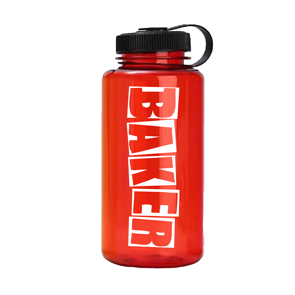 BAKER - Brand Name Water Bottle Red