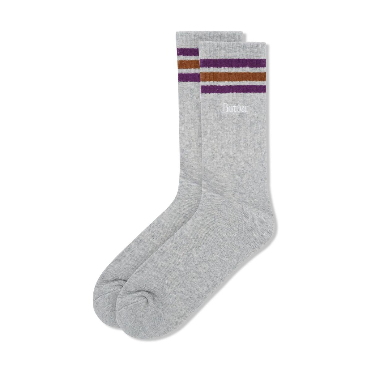 BUTTER GOODS - Stripe Socks Ash