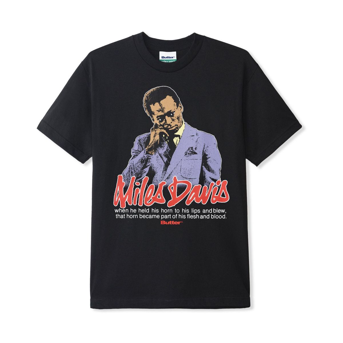 BUTTER GOODS - Miles Davis Portrait Tee Black