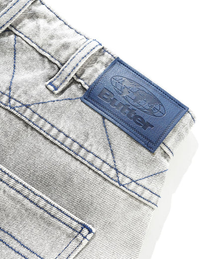 BUTTER GOODS - Bronco Denim Shorts Washed Grey