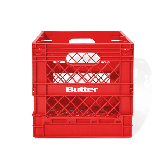 BUTTER GOODS - Collapsible Record Crate Red
