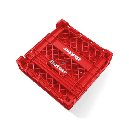 BUTTER GOODS - Collapsible Record Crate Red