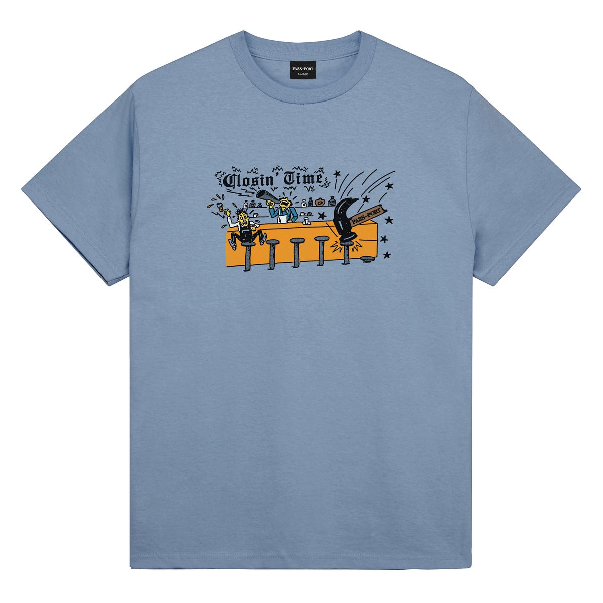 PASS~PORT - Closin' Time Tee Washed Out Blue