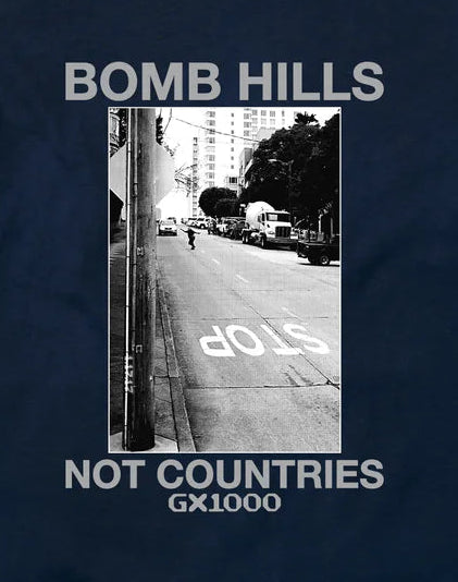GX1000 - Bomb Hills Not Countries Tee Navy