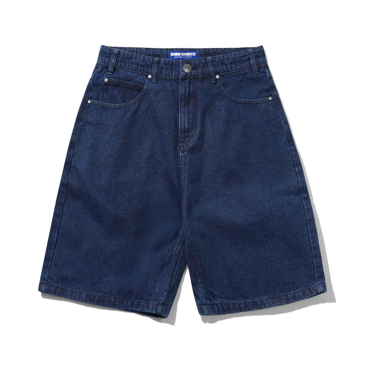 BUTTER GOODS - Drummer Baggy Denim Shorts Raw Dark Indigo