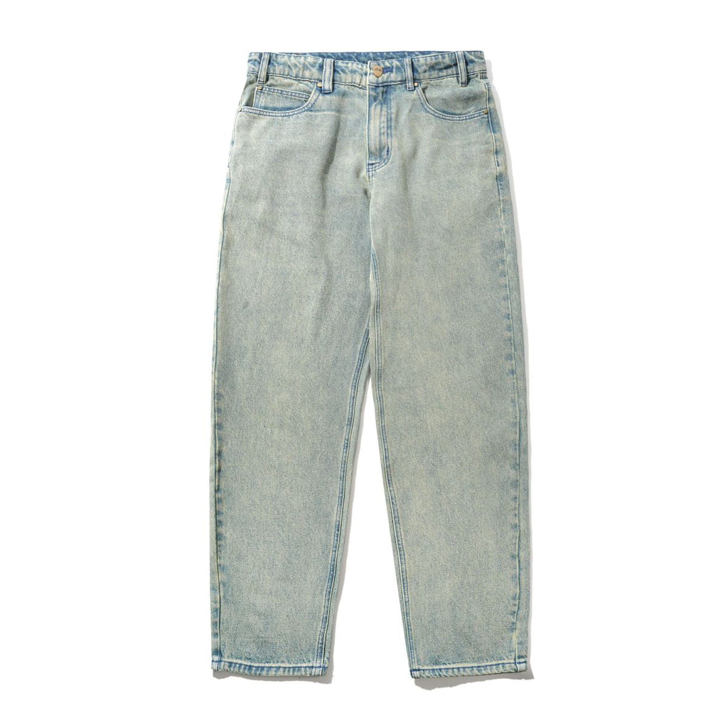 BUTTER GOODS - Straight Leg Denim Jeans Dirty Washed Blue