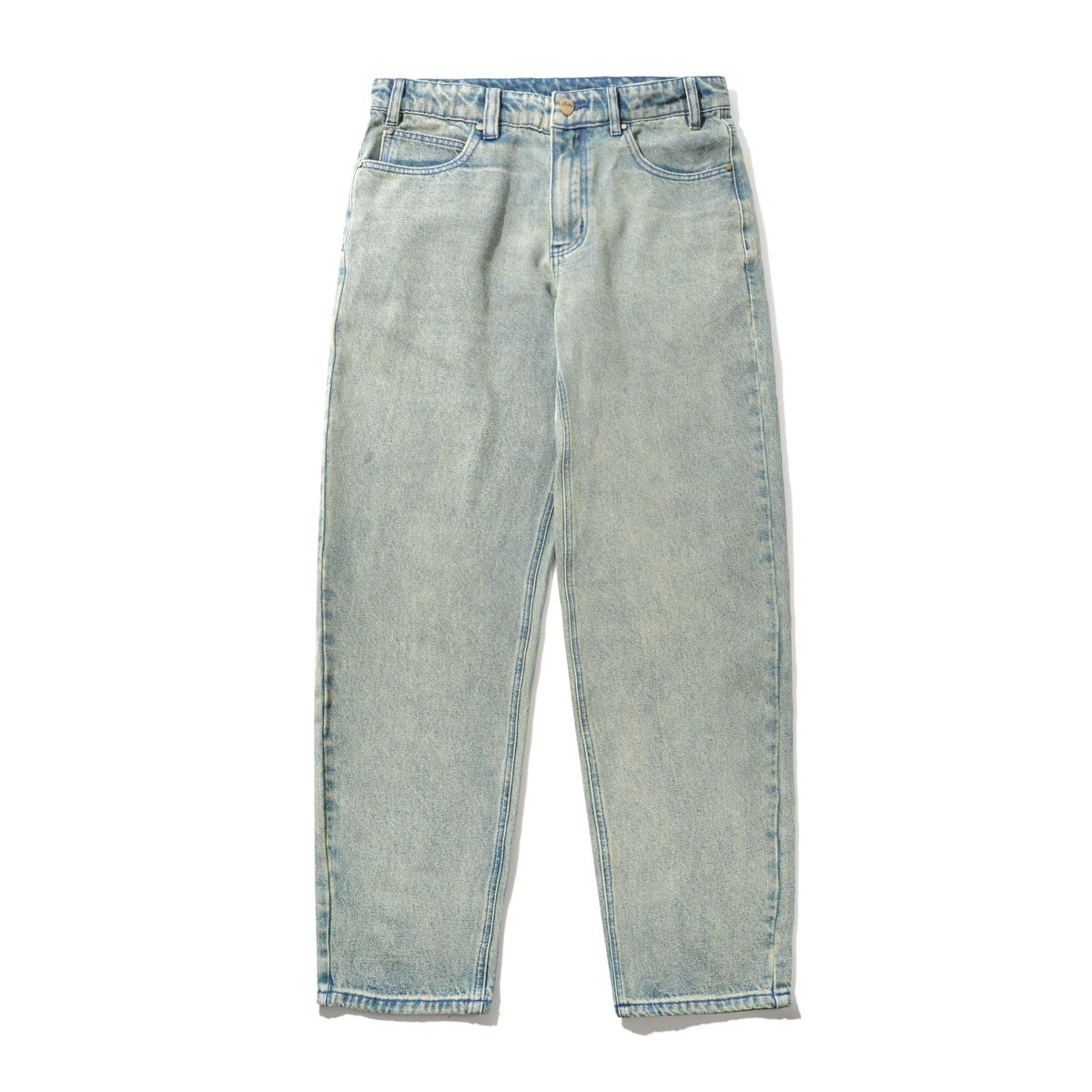 BUTTER GOODS - Straight Leg Denim Jeans Dirty Washed Blue