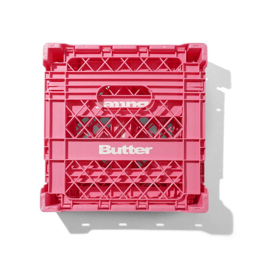 BUTTER GOODS - Collapsible Record Crate Pink