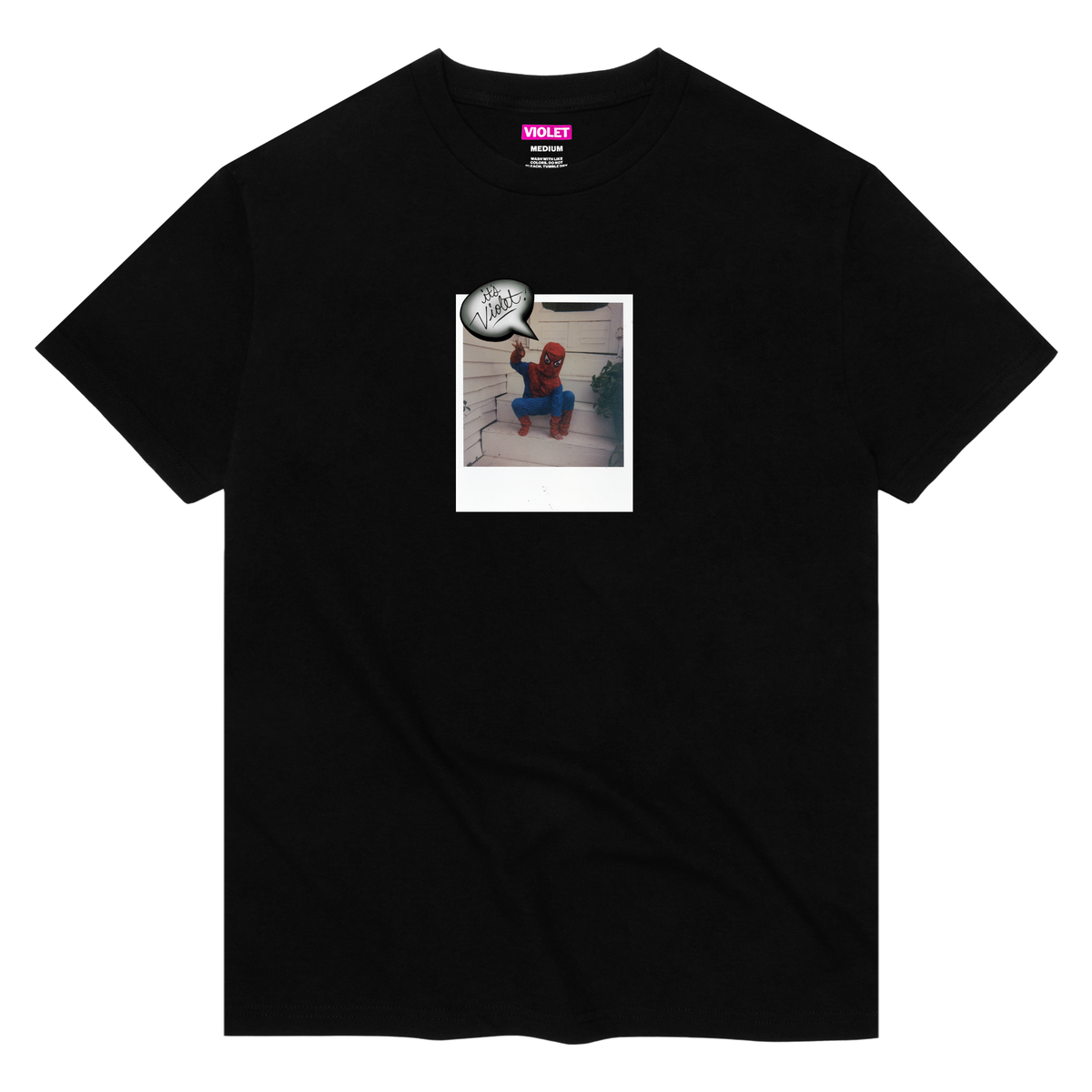 VIOLET - Spiderman Polaroid Tee Black