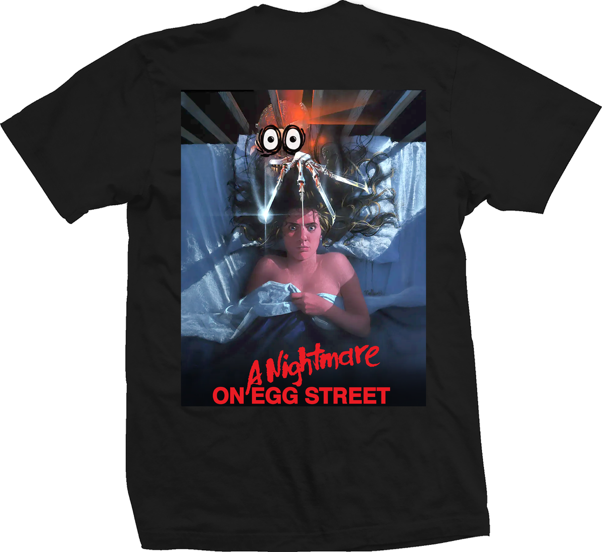 HEROIN - Nightmare On Egg Street Tee Black