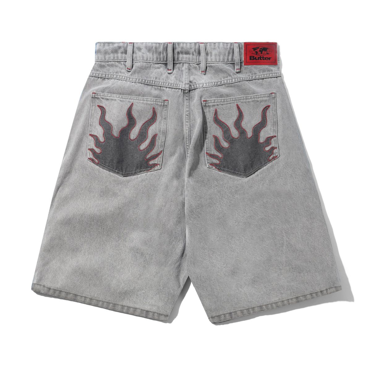 BUTTER GOODS - Solar Fade Denim Shorts Grey Wash