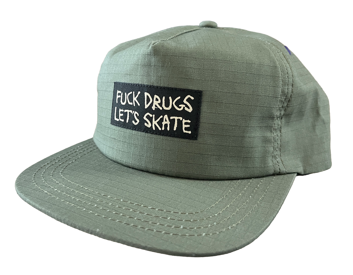 HEROIN - Fuck Drugs Snapback Olive