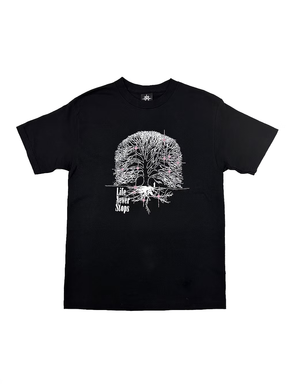 LATE NITE STARS - Life Never Stops Tee Black