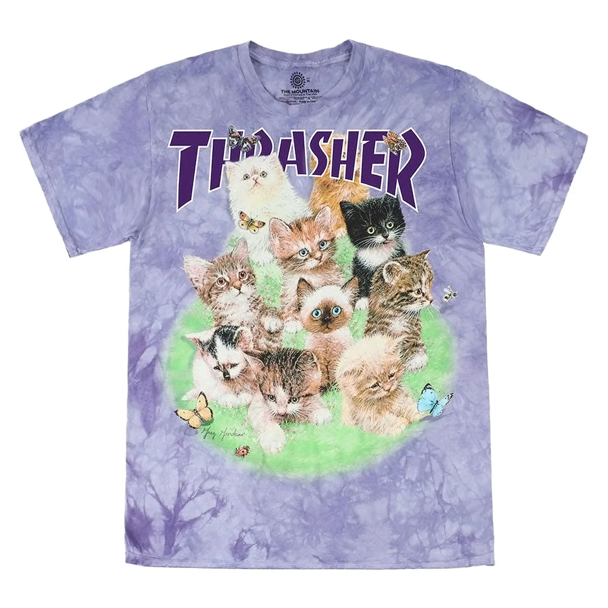 THRASHER - Kittens Tee Purple